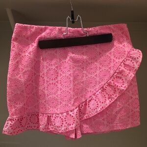 Lilly Pulitzer Pink Eyelet Skort, 6
